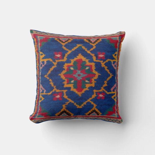 Blue Kilim Lumbar Pillows：おスタイリッシュ客様へのサポート クッション (正面)