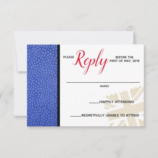 Blue Kingdom 統一された Passportの応答カード 出欠カード (正面)