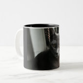 Blue kitty mug ツートーンマグカップ (正面左)