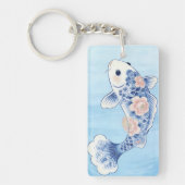 Blue Koi Fish Keychain キーホルダー (正面)