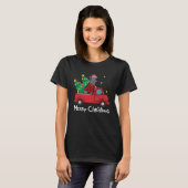 Blue Lace Christmas Truck Blue Lacy Tシャツ (正面フル)