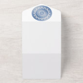 Blue Lace Mandala Wedding オールインワン招待状 (外側)