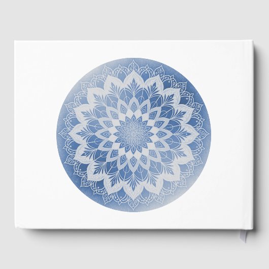 Blue Lace Mandala Wedding ゲストブック (裏面)