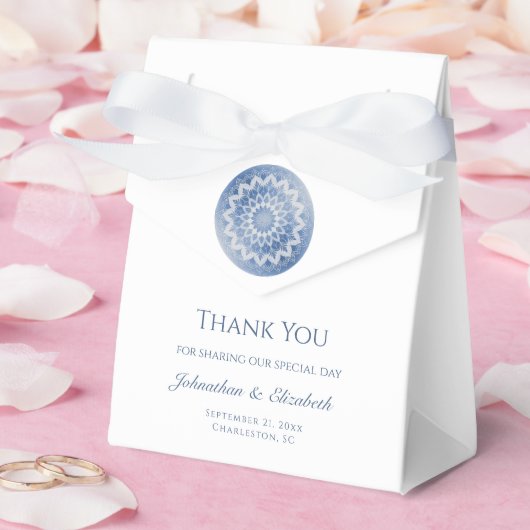 Blue Lace Mandala Wedding フェイバーボックス (ウェディング)