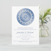 Blue Lace Mandala Wedding 招待状 (スタンド正面)