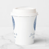 Blue Lace Mandala Wedding 紙コップ (左)