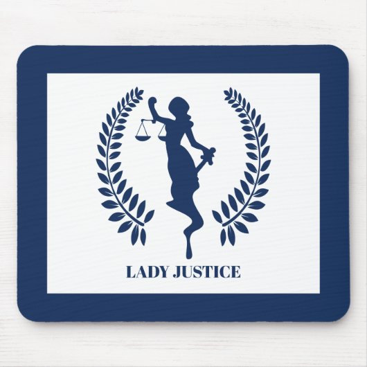 Blue Lady Justiceロゴマウスパッド マウスパッド (正面)