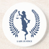 Blue Lady Justiceロゴ コースター (正面)