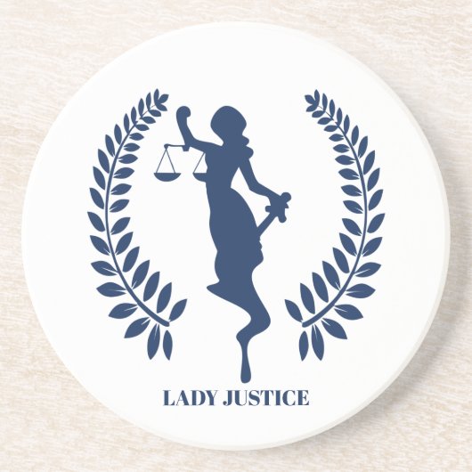 Blue Lady Justiceロゴ コースター (正面)