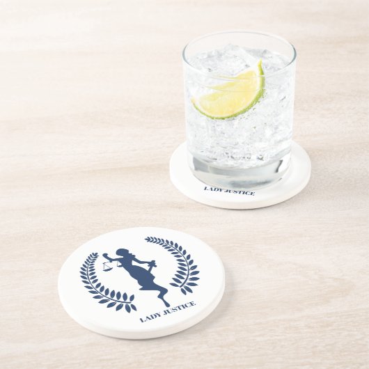 Blue Lady Justiceロゴ コースター (側面)