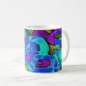 "blue lagoon" abstract coffee mug コーヒーマグカップ (正面右)