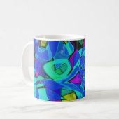 "blue lagoon" abstract coffee mug コーヒーマグカップ (正面左)