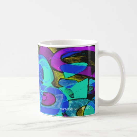 "blue lagoon" abstract coffee mug コーヒーマグカップ (右)