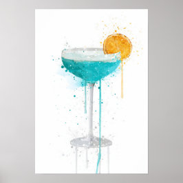 Blue Lagoon ‘Coupe’ Cocktail ポスター