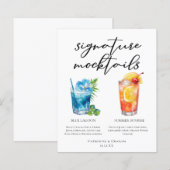 Blue Lagoon Summer Sunrise Mocktails Menu (正面/裏面)