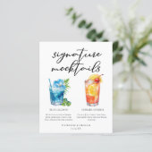 Blue Lagoon Summer Sunrise Mocktails Menu (スタンド正面)