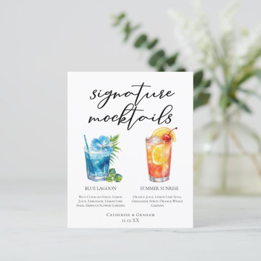 Blue Lagoon Summer Sunrise Mocktails Menu (スタンド正面)