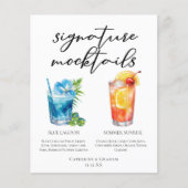 Blue Lagoon Summer Sunrise Mocktails Menu (正面)