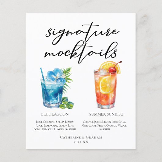 Blue Lagoon Summer Sunrise Mocktails Menu (正面)