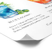 Blue Lagoon Summer Sunrise Mocktails Menu ポスター (角)