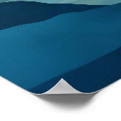 Blue Lake Basin Abstract Wall Art ポスター (角)