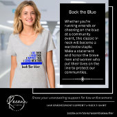 Blue Law Enforcement Tシャツをバックする Tシャツ