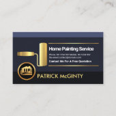 Blue Layers金ゴールドロー絵を描ラーBrush Home Painter 名刺 (正面)