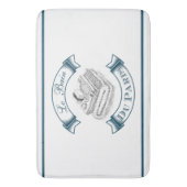 Blue Le Bain Duパリの歯ブラシ及びソープディスペンサー バスマット (正面縦)