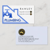 Blue Leaking Faucet Rooftop Building Frame 名刺 (正面/裏面)