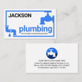 Blue Leaking Pipe Faucet Frame 名刺 (正面/裏面)