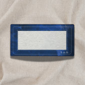 Blue Leather-Look & Linen - Scholar Series デスクマット