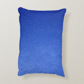 Blue leather skin texture skin アクセントクッション (裏面(縦))