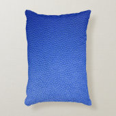 Blue leather skin texture skin アクセントクッション (正面(垂直))