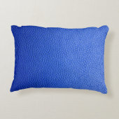 Blue leather skin texture skin アクセントクッション (裏面)
