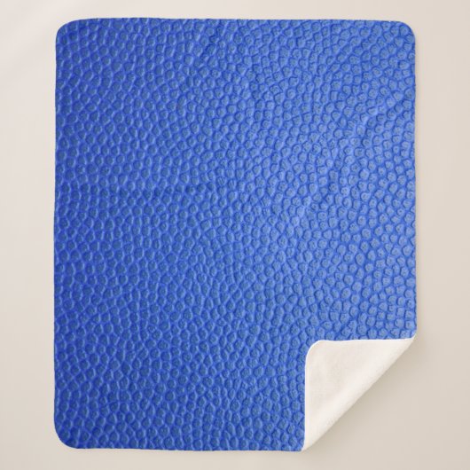 Blue leather skin texture skin シェルパブランケット (正面)