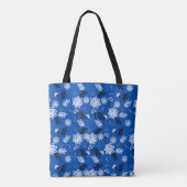 Blue leaves romantic garden トートバッグ (裏面)