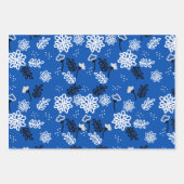 Blue leaves romantic garden ラッピングペーパーシート (正面)