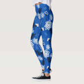Blue leaves romantic garden レギンス (左)