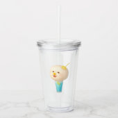 Blue Lemon Float: Smiling Bichon Cotton Candy アクリルタンブラー (正面)