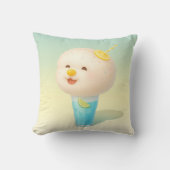 Blue Lemon Float: Smiling Bichon Cotton Candy クッション (正面)