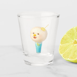 Blue Lemon Float: Smiling Bichon Cotton Candy ショットグラス