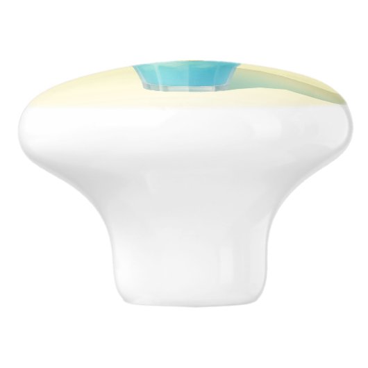 Blue Lemon Float: Smiling Bichon Cotton Candy セラミックノブ (側面)