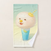 Blue Lemon Float: Smiling Bichon Cotton Candy ハンドタオル (ハンドタオル)