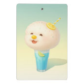 Blue Lemon Float: Smiling Bichon Cotton Candy ミニクリップボード (裏面)