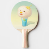 Blue Lemon Float: Smiling Bichon Cotton Candy 卓球ラケット (正面)