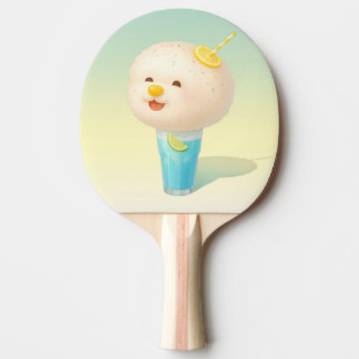 Blue Lemon Float: Smiling Bichon Cotton Candy 卓球ラケット