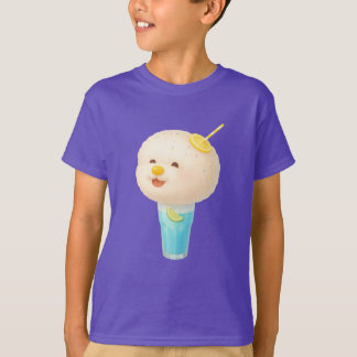 Blue Lemon Float: Smiling Bichon Cotton Candy Tシャツ