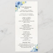 Blue Lemon Mediterranean Ceremony プログラム (裏面)