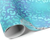 Blue Leopard Agate | Glam Abstract Stone ラッピングペーパー (ロールコーナー)