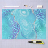 Blue Leopard Agate | Glam Abstract Stone 薄葉紙 (クラフト)
